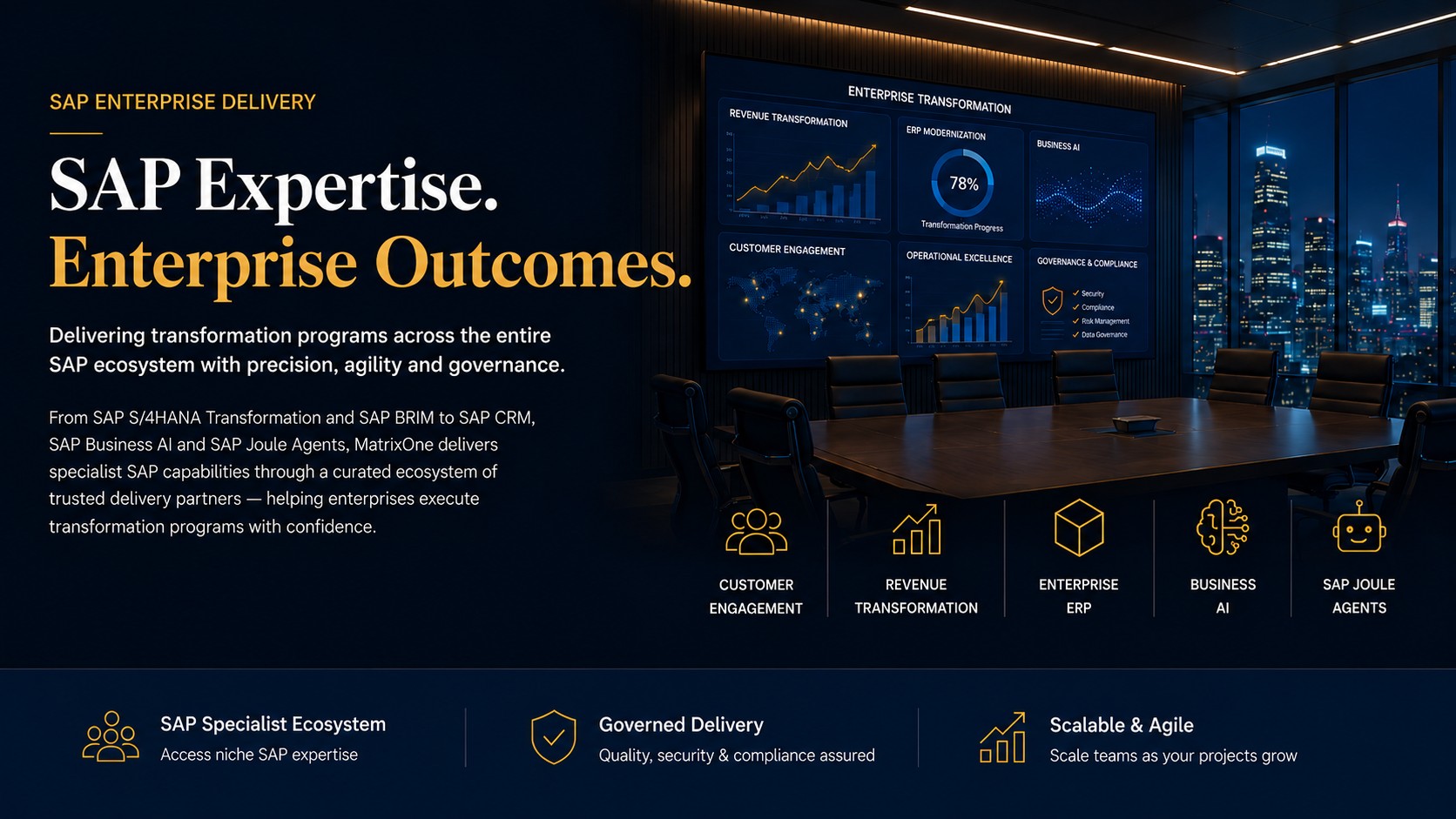 SAP Expertise. Enterprise Outcomes. — MatrixOne SAP Enterprise Delivery